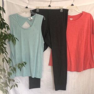 OLD NAVY size XXL lot of 3 casual wear exercise clothes- tops & pants